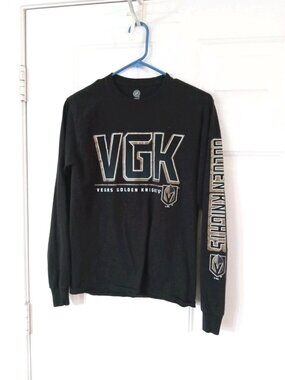 NHL Vegas Golden Knights VGK Men's Small Long Sleeve Black Pullover T Shirt